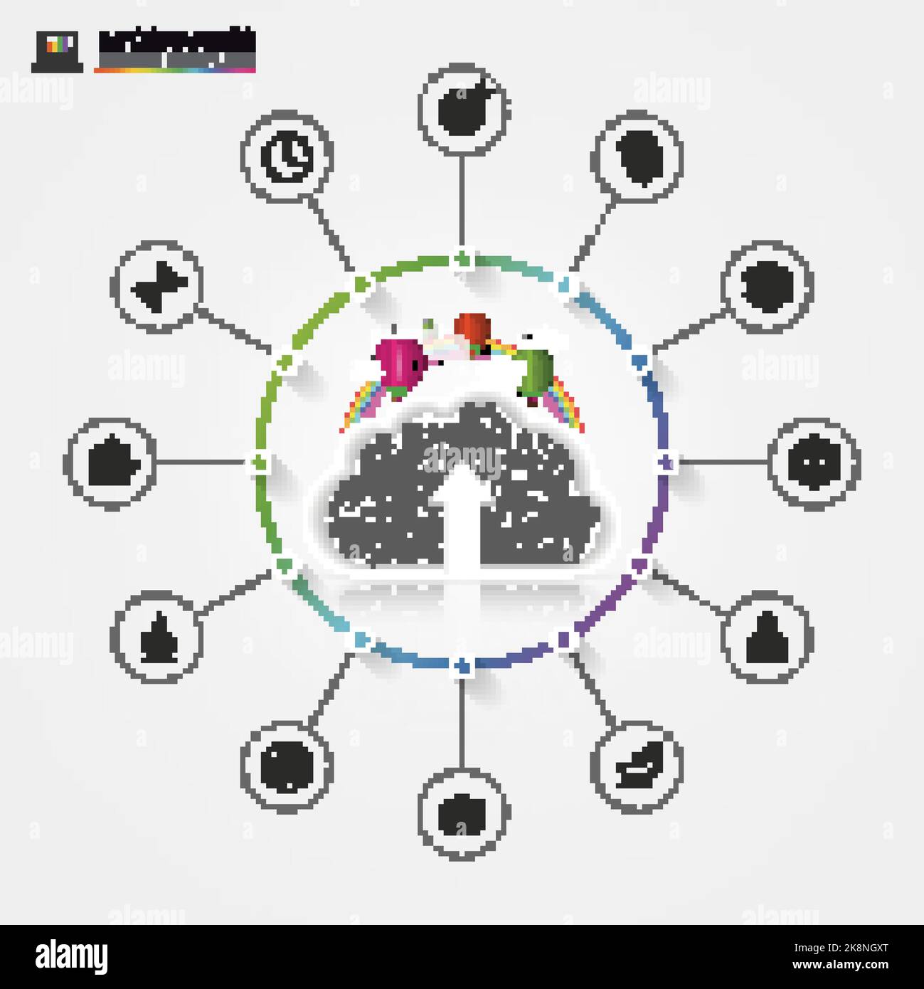 Creative cloud. Infographic design template. Vector illustration Stock Vector