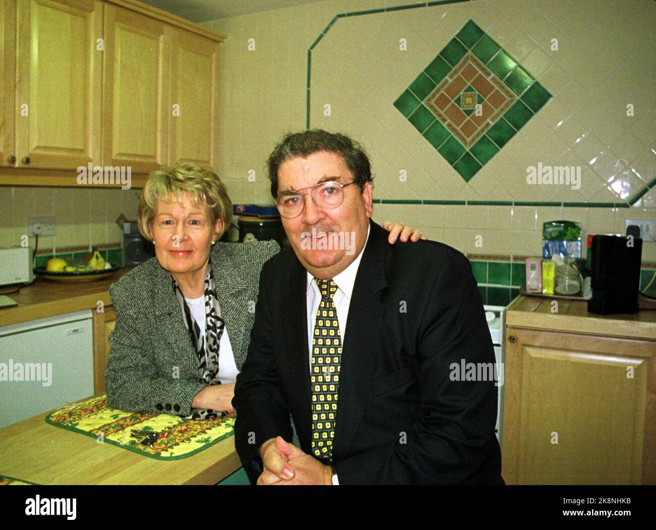 Derry. John Hume and his wife Pat in their home in Derry, photographed