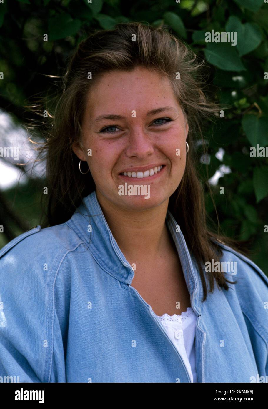 Oslo 19880613. Camilla Hartsang, NRK employee, NRK Travel Radio. Photo: Inge Gjellesvik/NTB Stock Photo