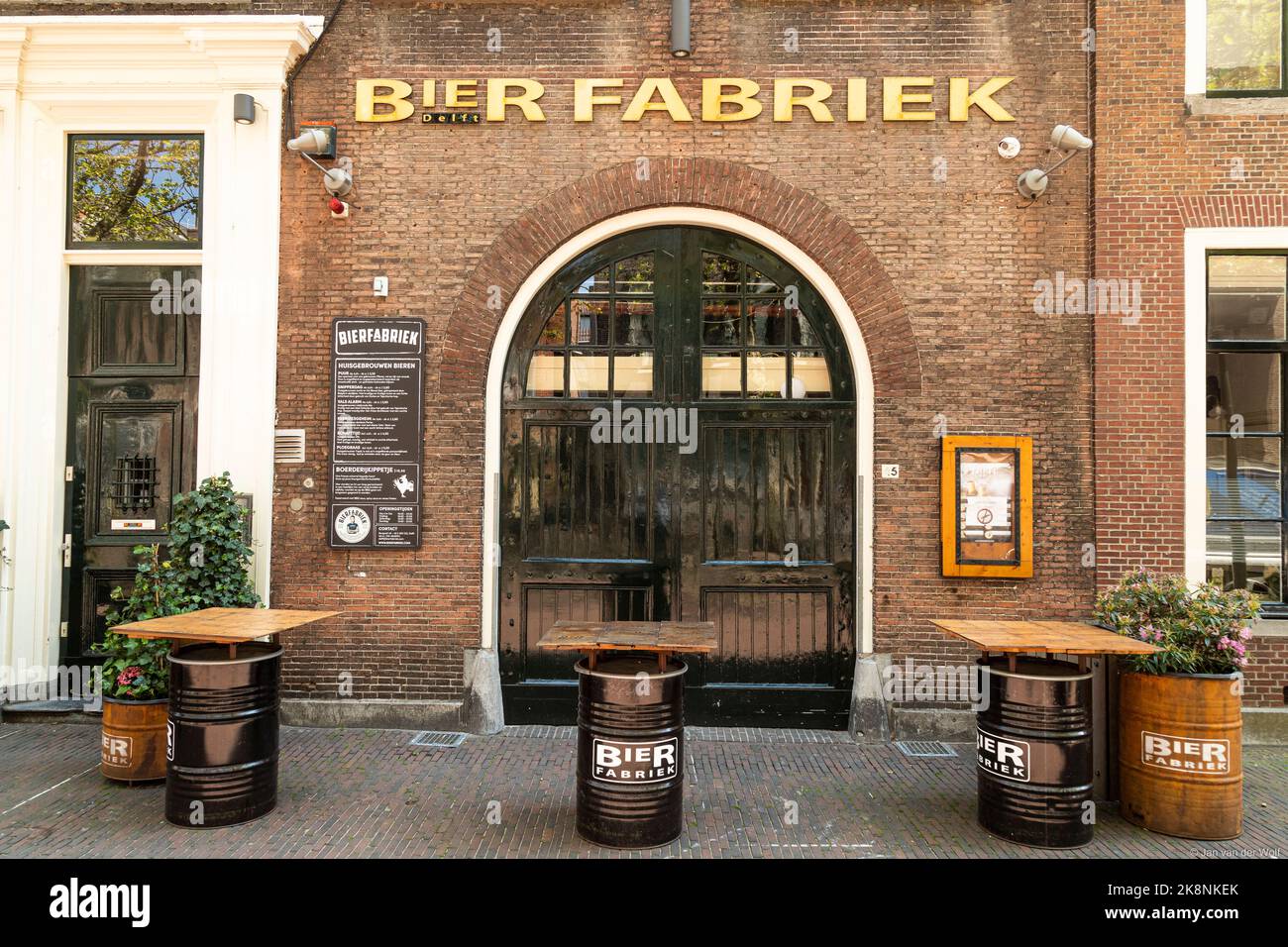 Beer factory Delft; a combination of café, restaurant and beer brewery