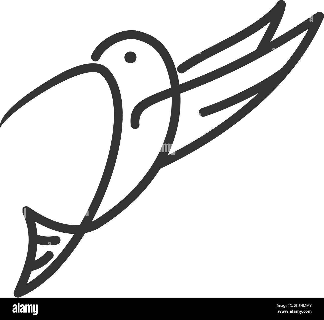 hummingbird bird logo icon abstract vector illustration Brand Identity ...