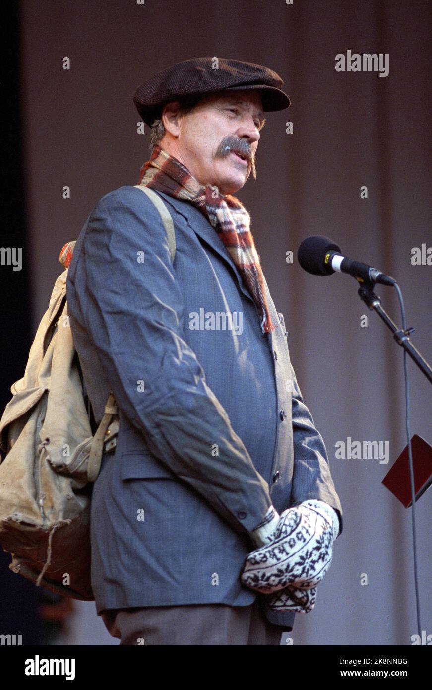 Oslo 19900706. Park night at St. Hanshaugen in Oslo, - here with Halfdan Hegtun as 'Even Brattbakken'. Photo: Jon EEG/NTB Stock Photo