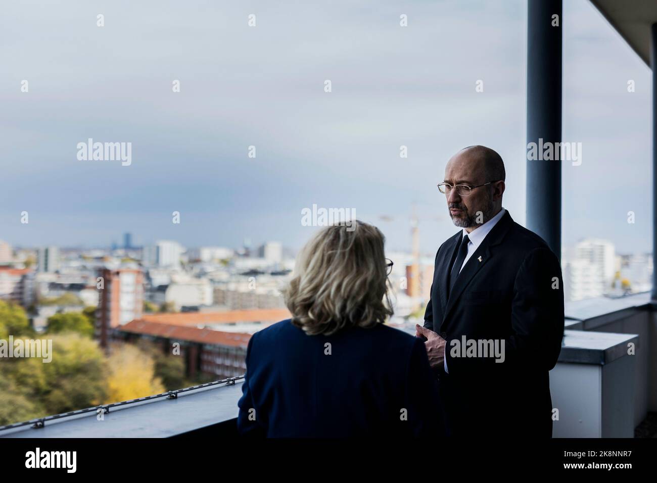 (RL) Denys Schmyhal, Prime Minister of Ukraine, and Svenja Schulze (SPD