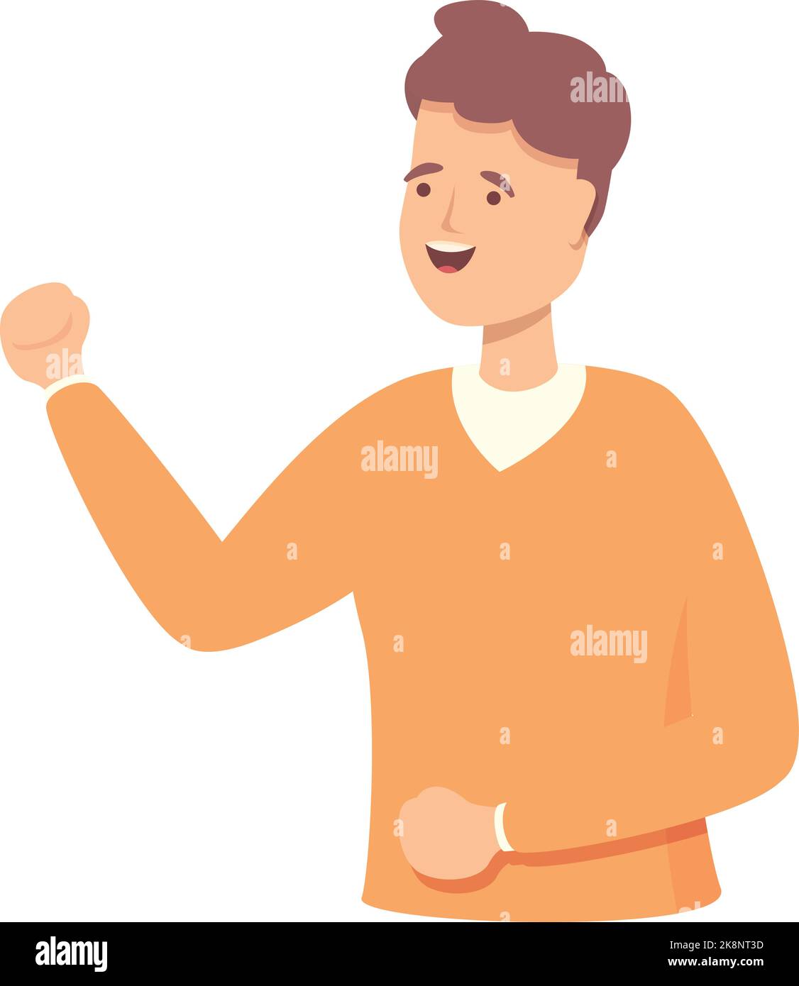 Delight person icon cartoon vector. Strong positive. Thinking face ...
