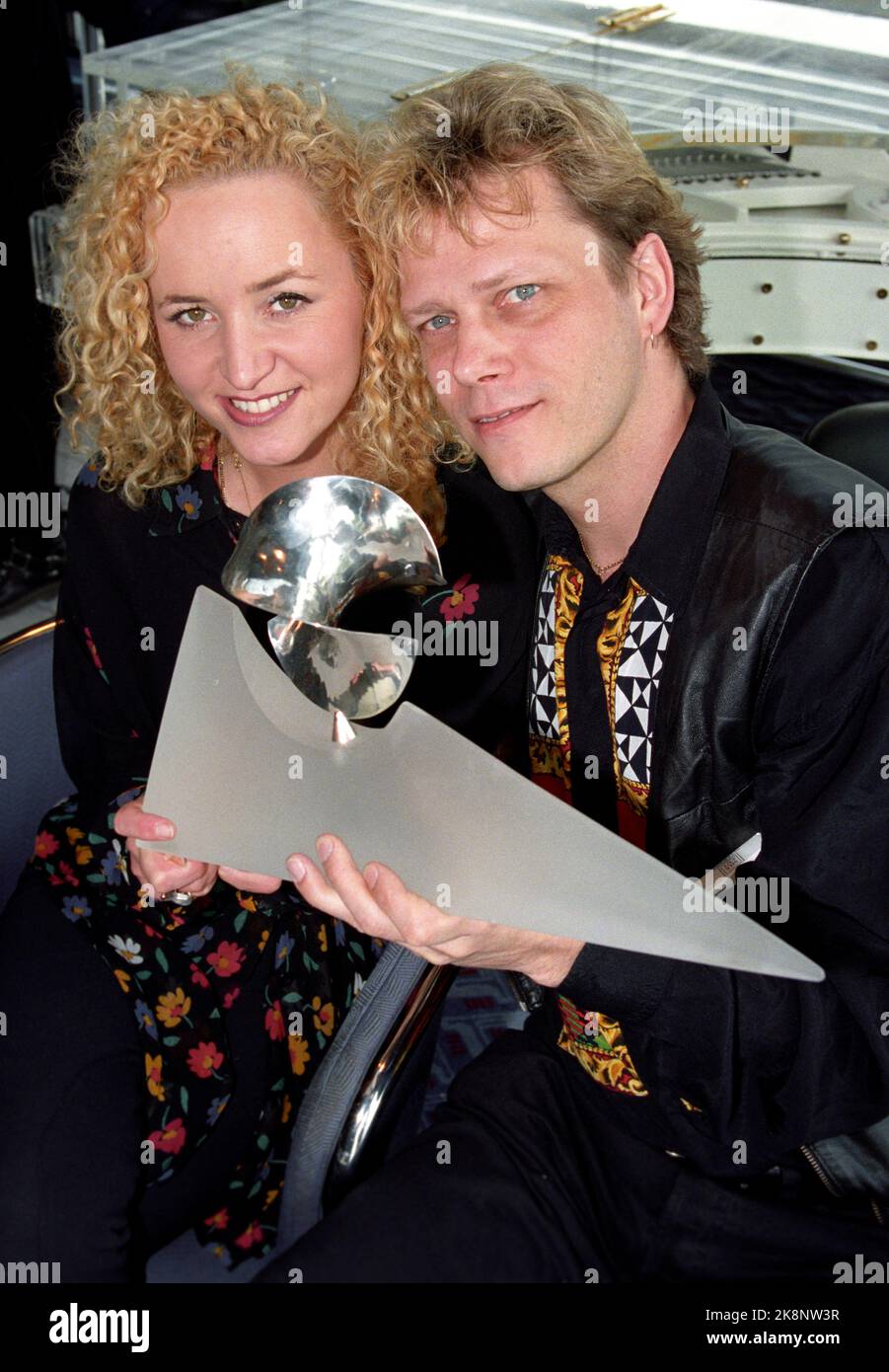 199505 Musician Rolf Løvland with artist Fionnuala Sherry. The duo Secret Garden with Rolf Løvland and Fionnuala Sherry is one of our greatest international success artists. Photo: Erik Johansen / NTB Stock Photo