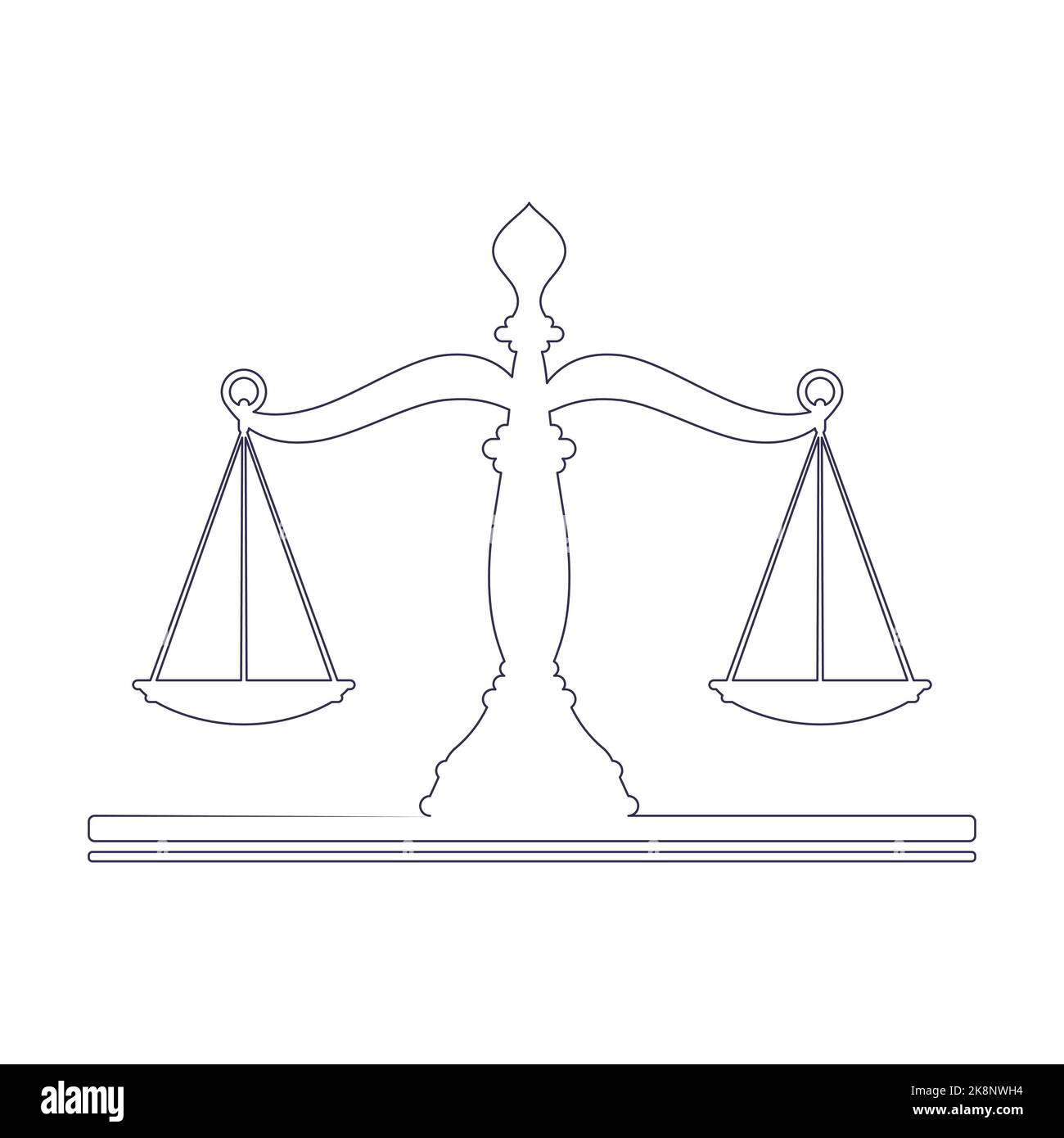 Scales of justice outline symbol Stock Vector Image & Art Alamy