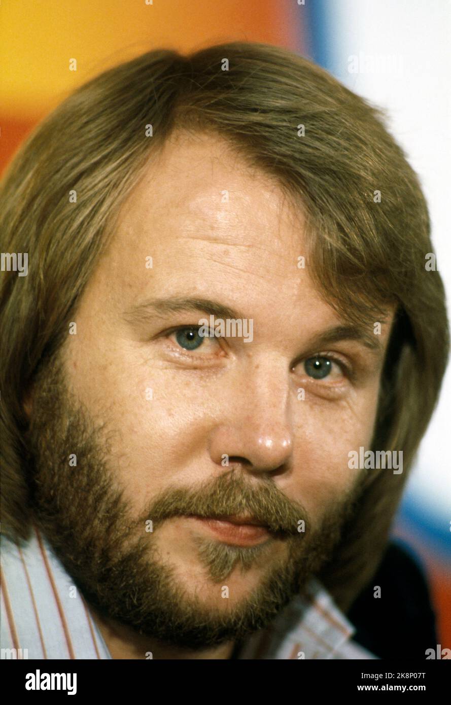 Oslo 19761008. Benny Andersson, member of the pop group ABBA, portrait. Photo Oddvar Walle Jensen / NTB / NTB Stock Photo