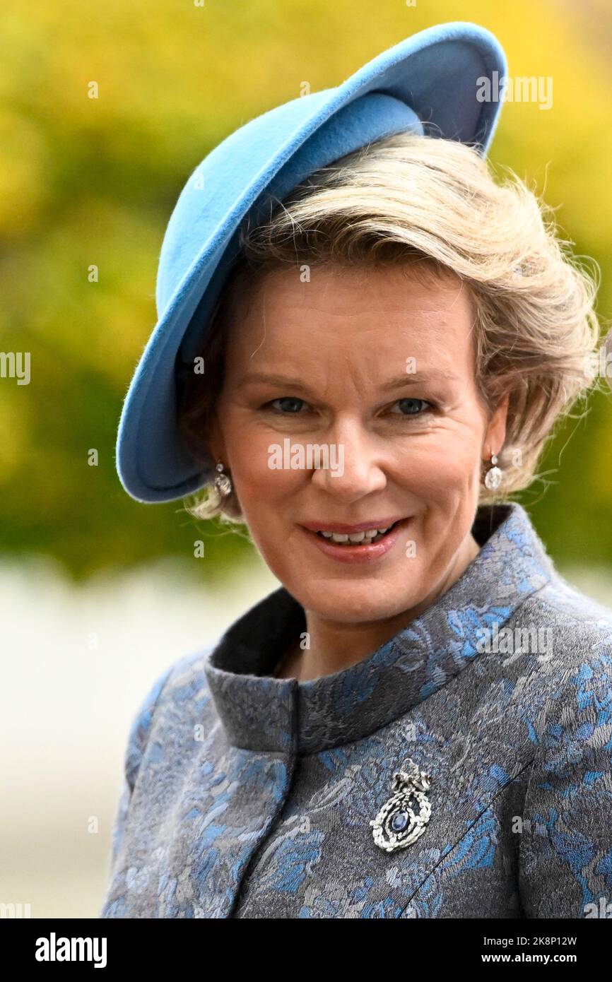 Queen Mathilde of Belgium pictured during the official state visit of