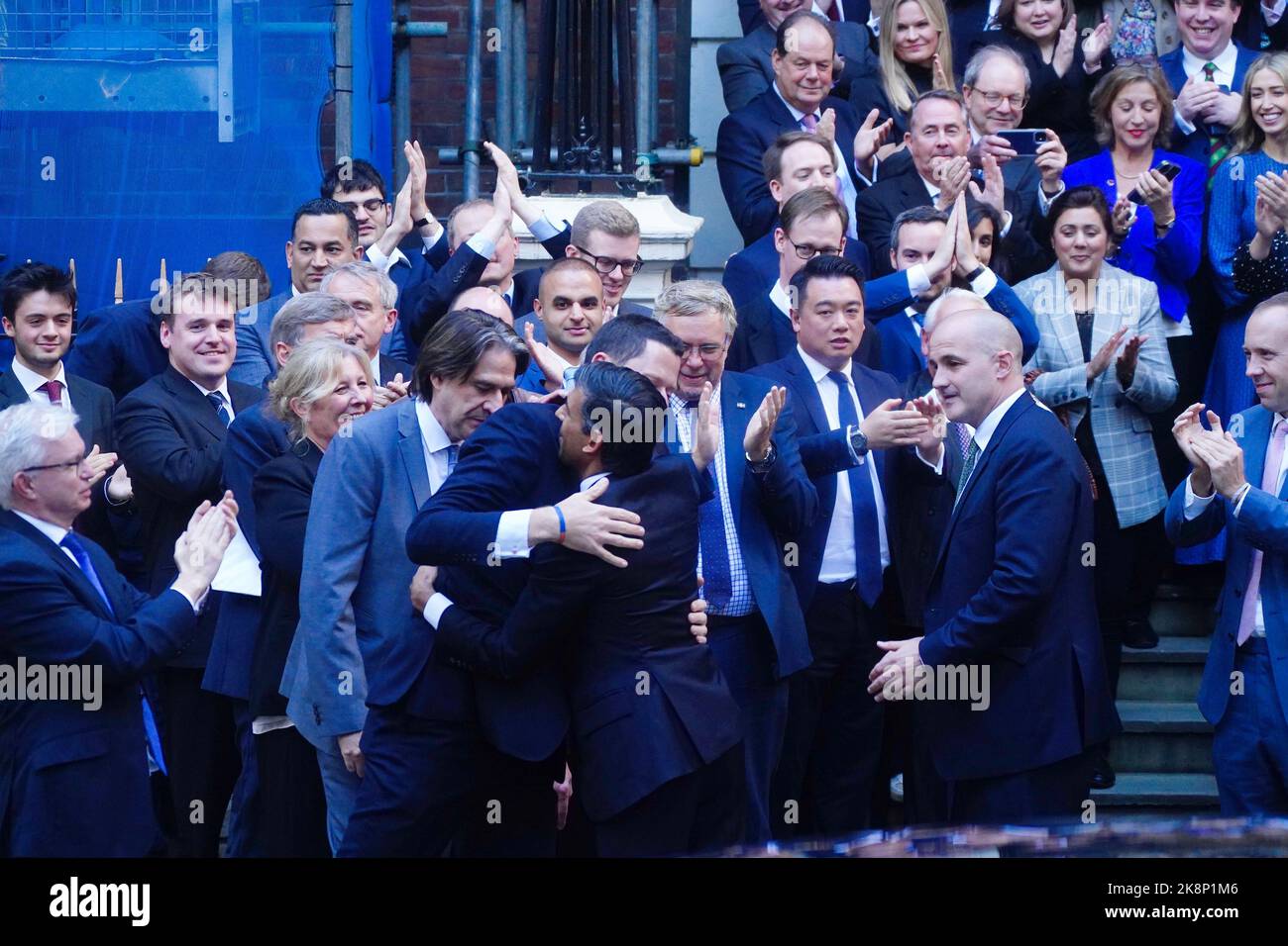 Rishi Sunak arrives at Conservative party HQ in Westminster, London ...
