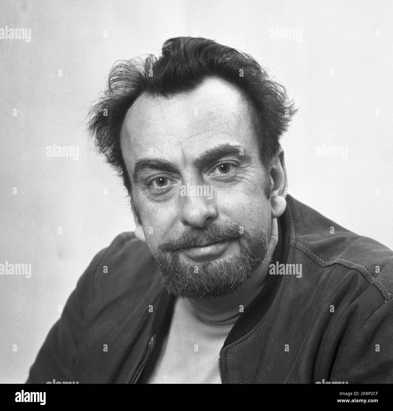 Oslo January 4, 1977. Journalist Pio Larsen. Photo: Oddvar Walle Jensen / NTB / NTB Stock Photo