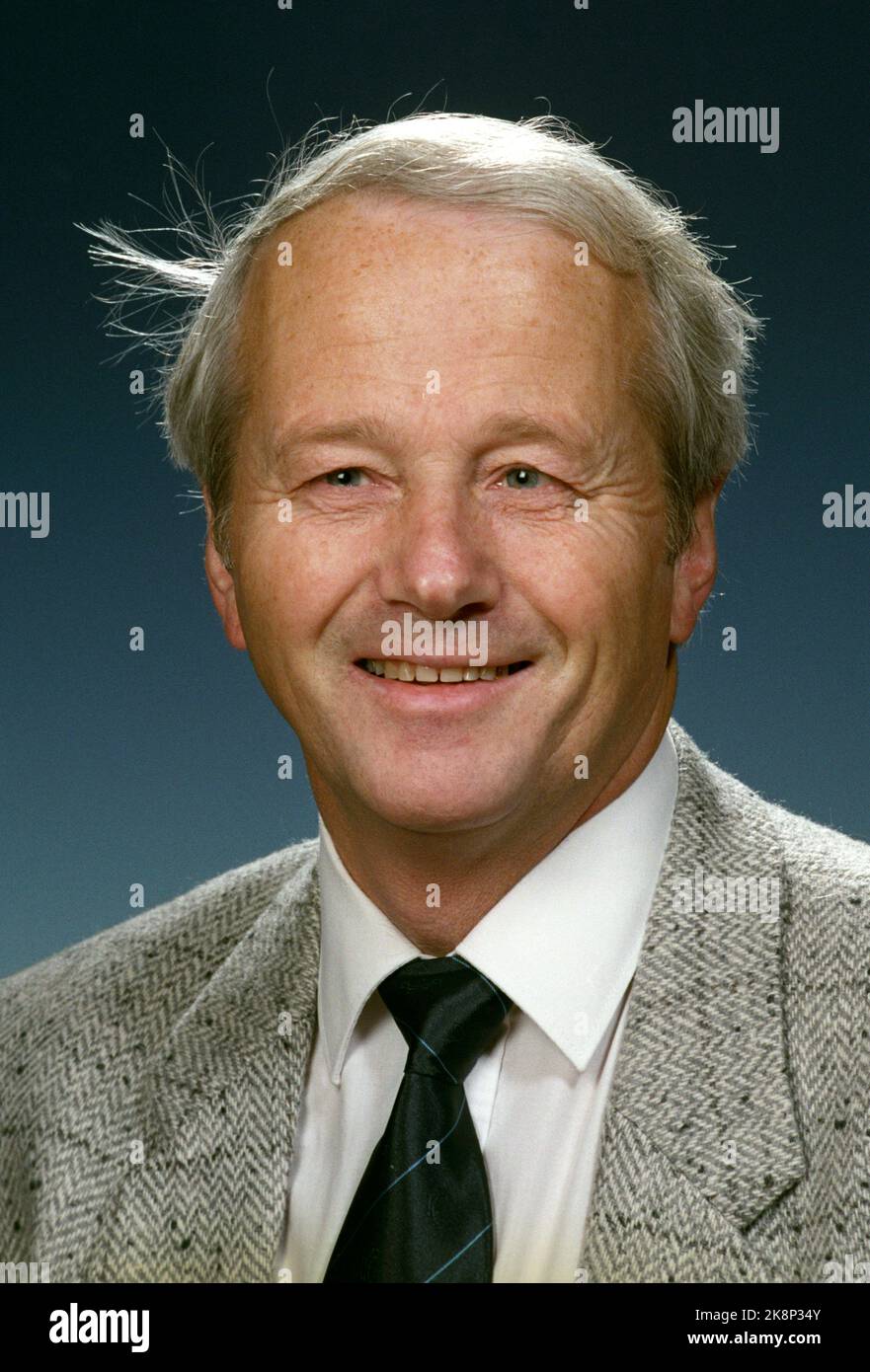 Oslo 1983. Politician Sigurd Manneråk (Sp) VestAgder. Photo Knut