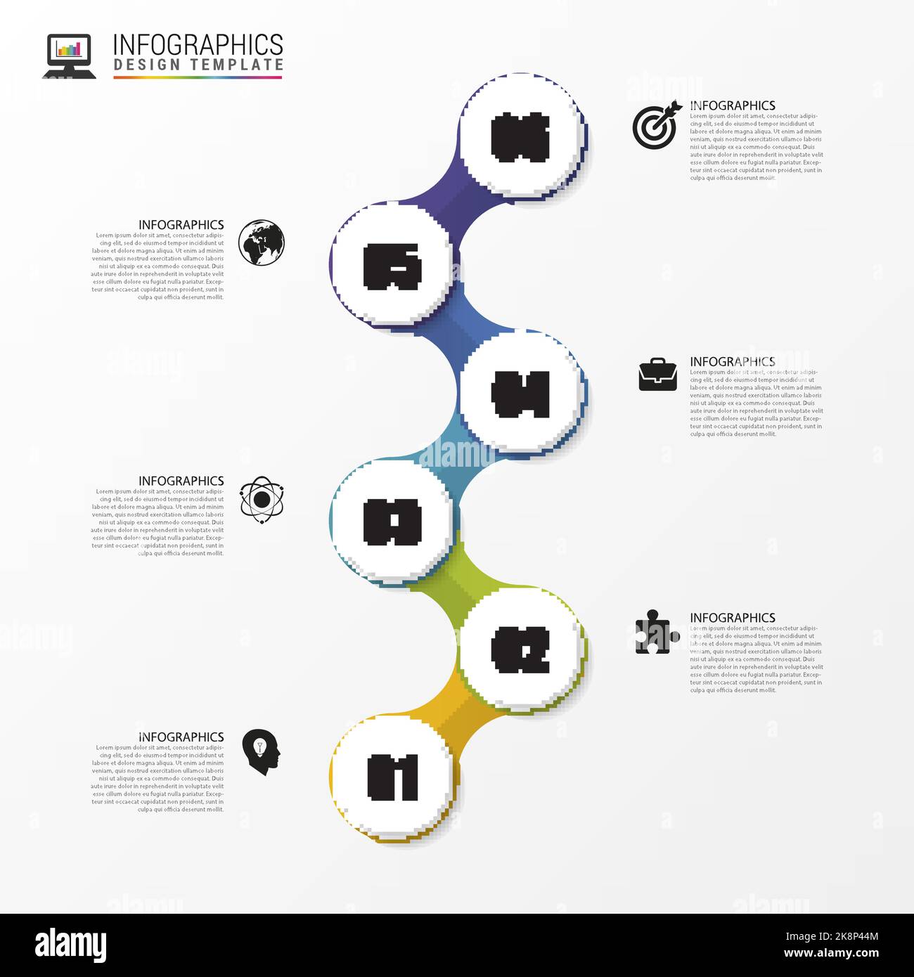 Timeline Infographic. Modern design template. Vector illustration Stock ...