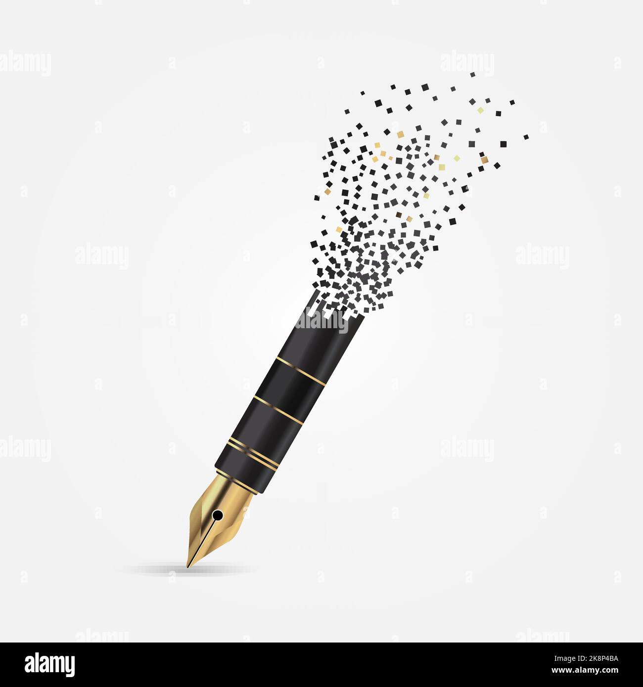 Modern art design of the pen. Vector illustration Stock Vector Image ...