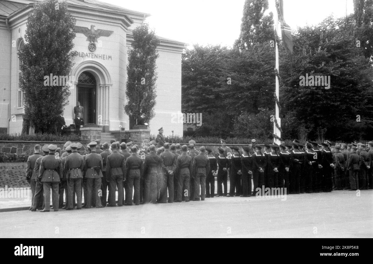Oslo July 1942. Inauguration of German soldier homes (Soldatenheim - now Oslo Military Society). Photo: NTB Stock Photo