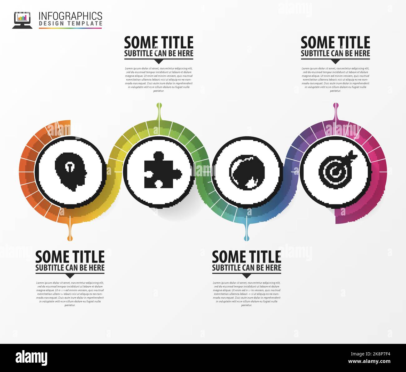 Timeline infographics. Modern design template with icons. Vector ...