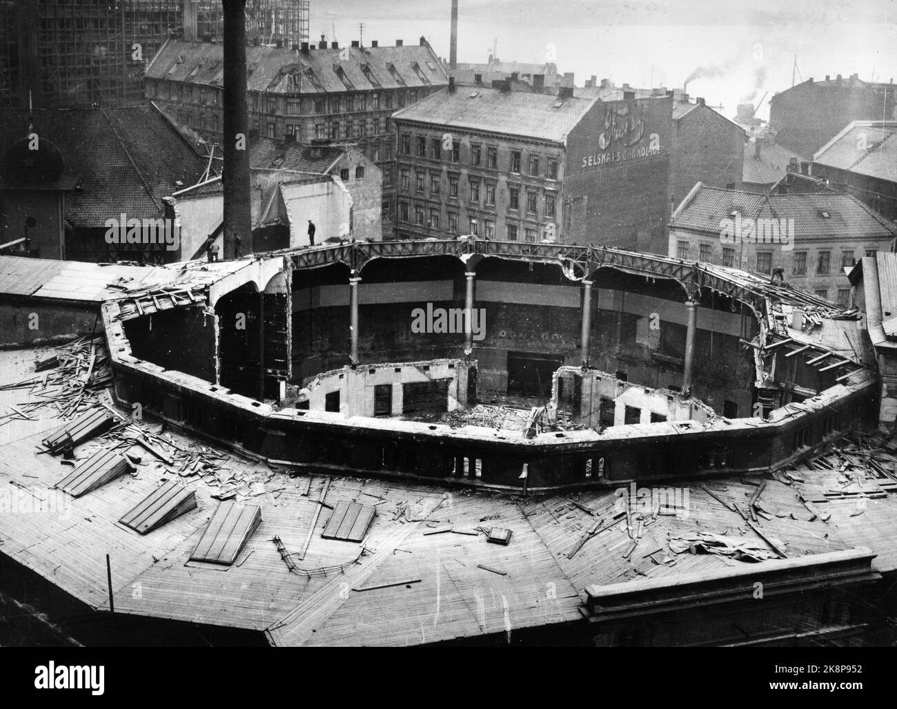 Oslo 1935 Circus World Theater is demolished. Photo: NTB archive / NTB