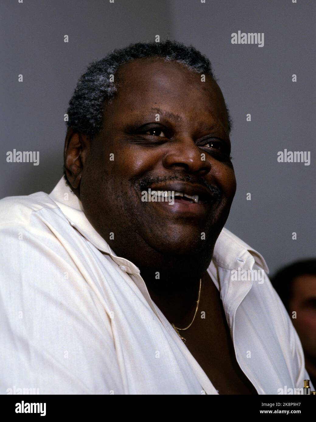 Molde 19870721 Jazz pianist Oscar Peterson. Photo: Morten Hvaal / NTB / NTB Stock Photo
