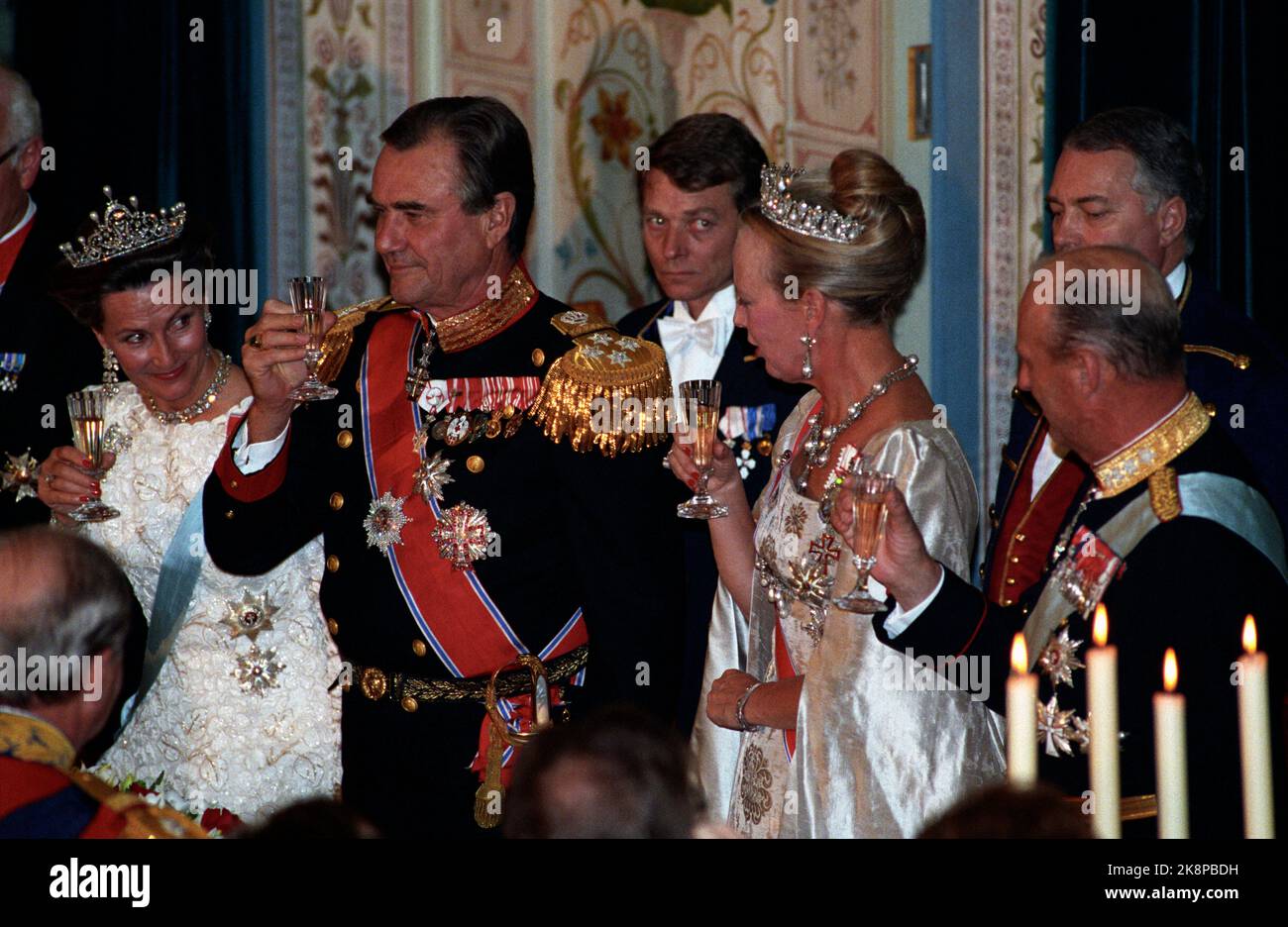 Oslo on October 13, 1992. Queen Margrethe and Prince Henrik of Denmark