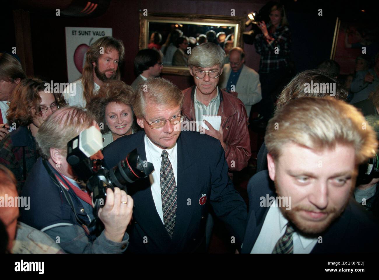 Oslo 19950911: Carl I. Hagen, party chairman The Progress Party ...