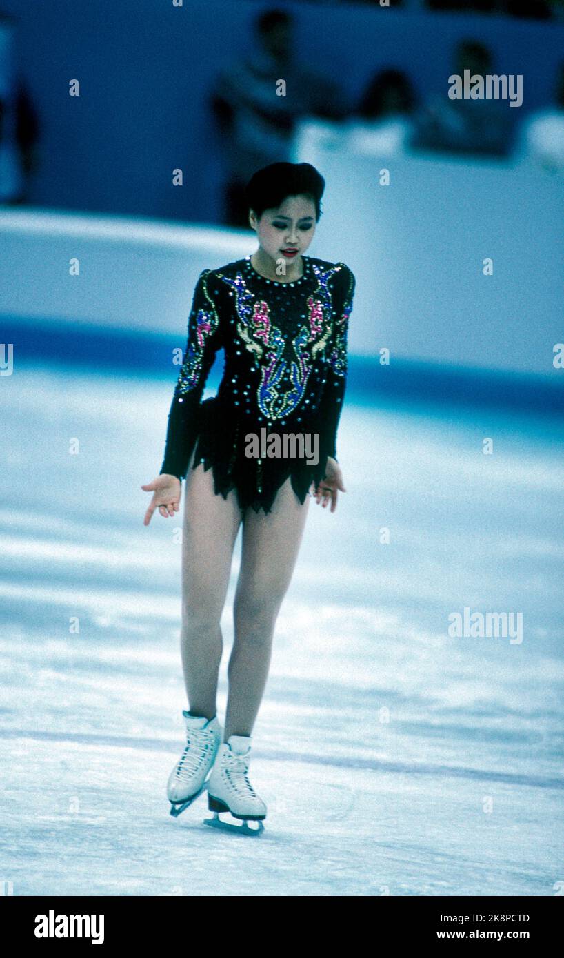 Olympic Toys Lillehammer 1994. Hamar February 1994. Radmila Chrobokova and Milan  Brzy from the Czech Republic. Photo; Johnny Syversen / NTB Stock Photo -  Alamy, image size:818x1390