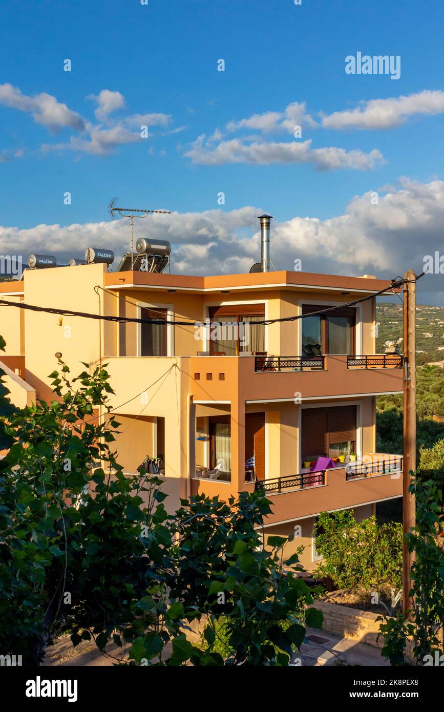 Modern apartments near Rethymnon in Crete a Greek island in the
