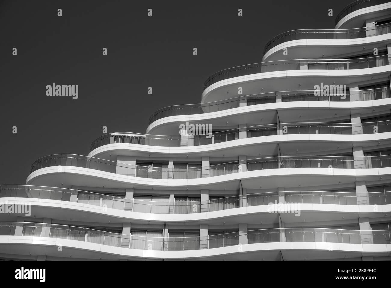 Modern office and home building details. Luxury real estate. Black and