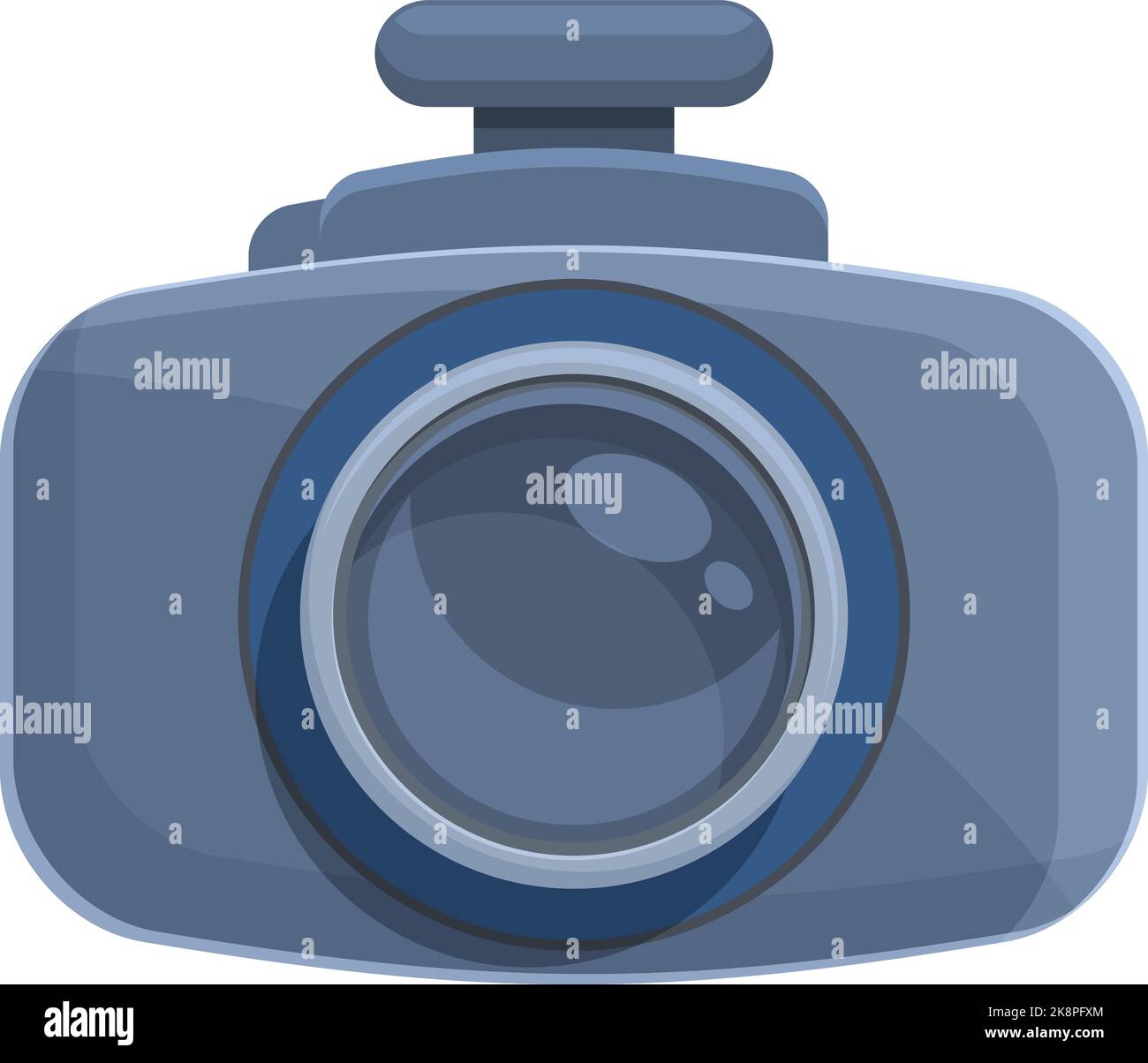 Record dash cam icon cartoon vector. Video recorder. Car drive Stock