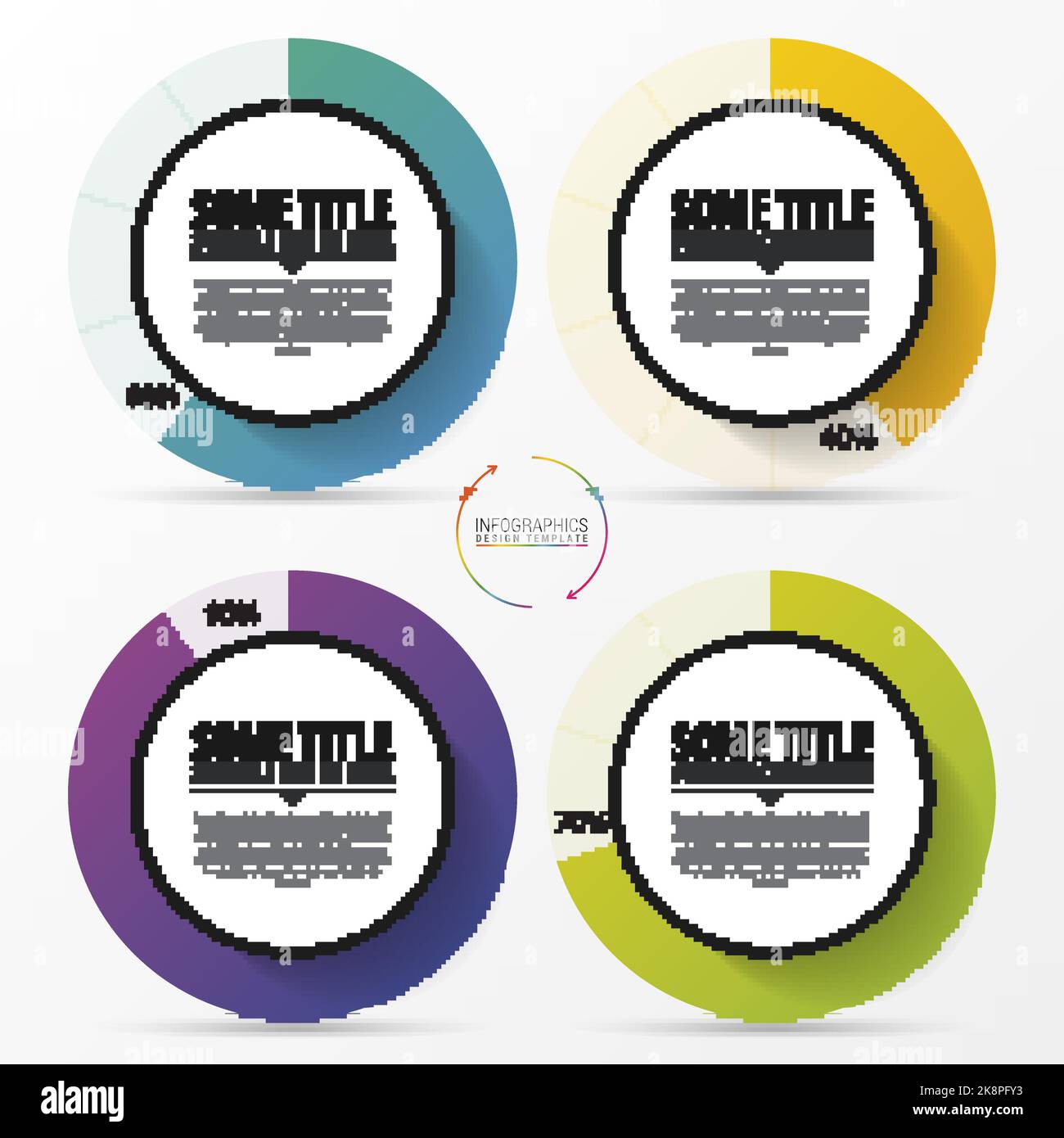 Pie chart. Infographic design template. Business concept. Vector illustration Stock Vector