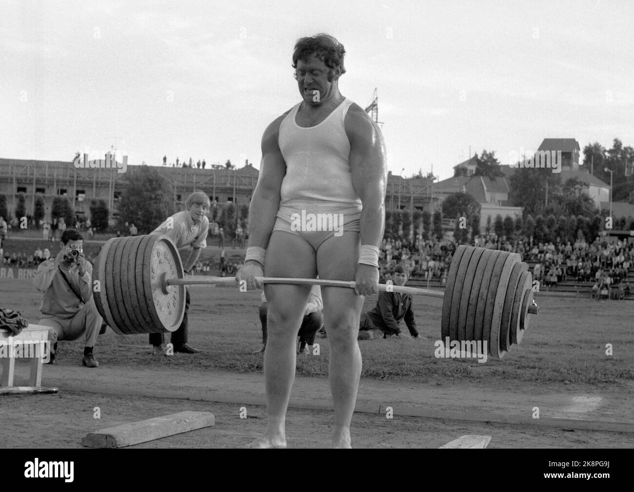 Kristiansand July 1969 Torkel Ravndal sets a new world record in ground