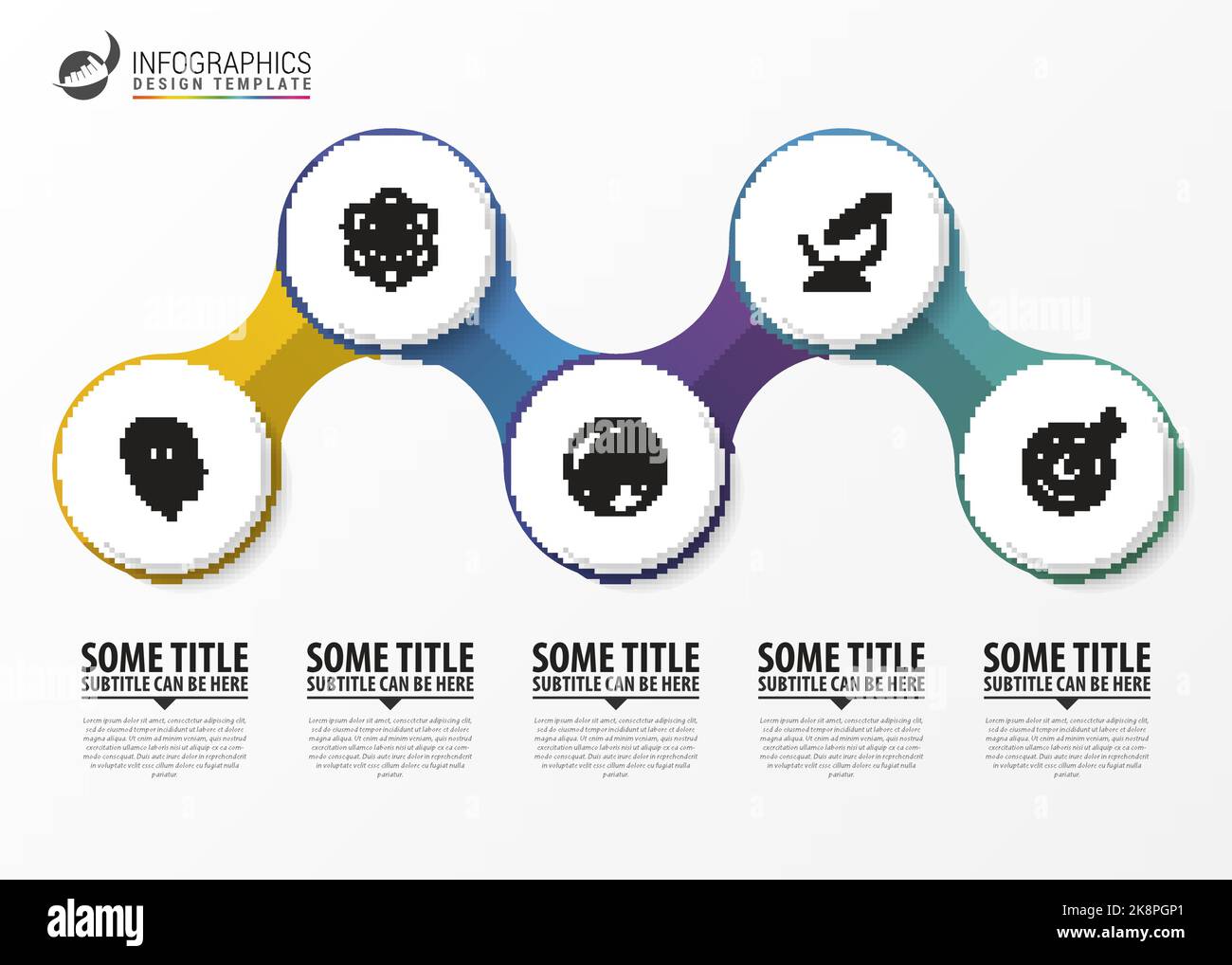 Timeline infographics. Modern design template with icons. Vector ...