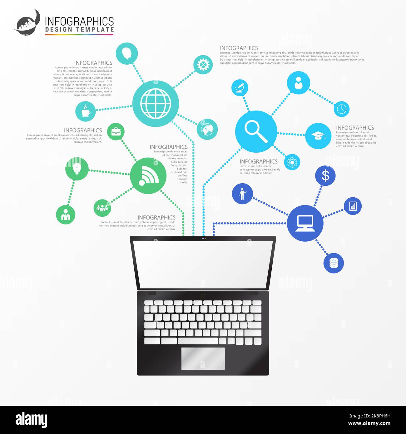 Infographic template. Abstract technology concept. Vector illustration Stock Vector