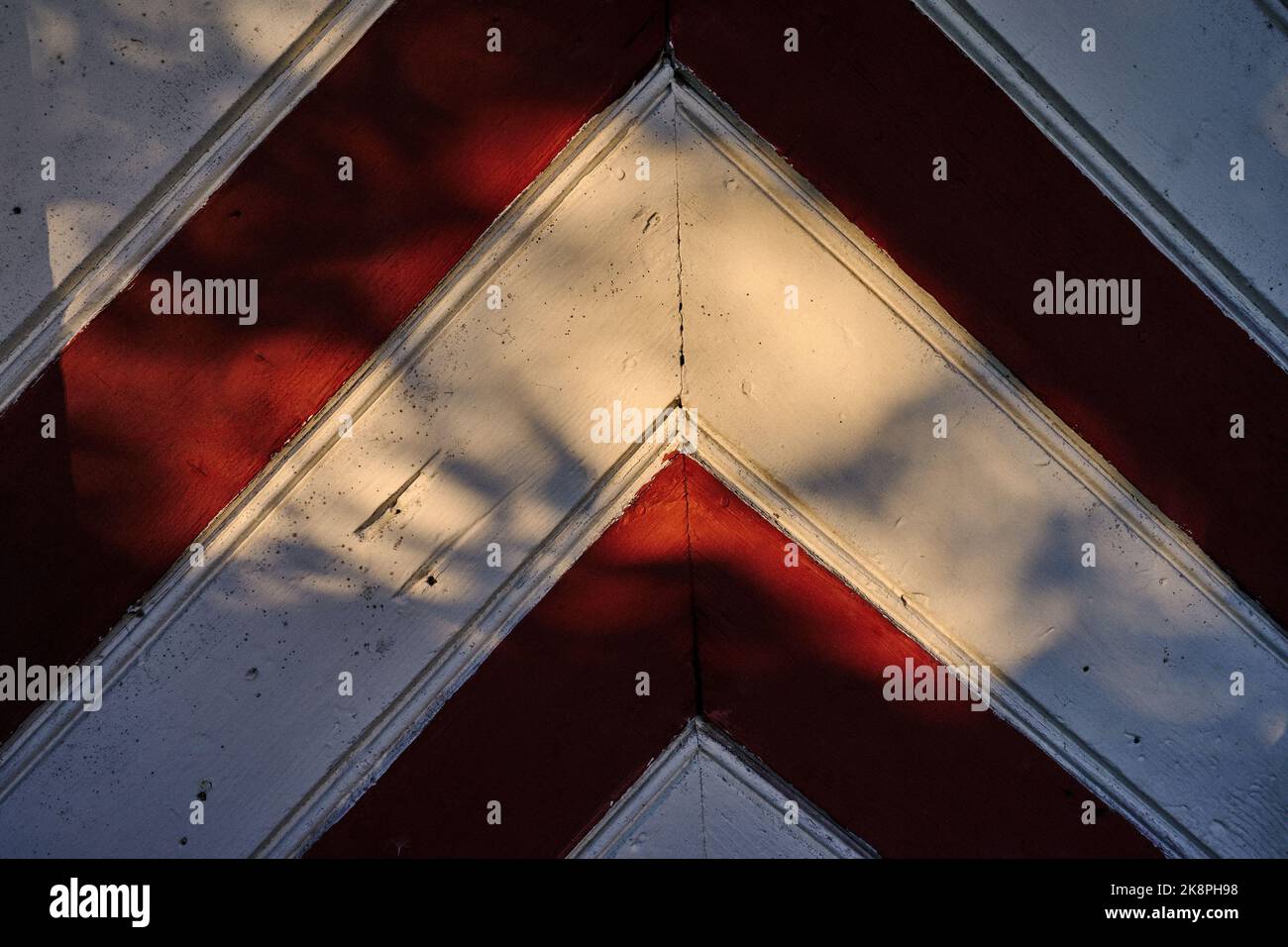 A closeup patterns of a traditional door of Norwegian storehouse called