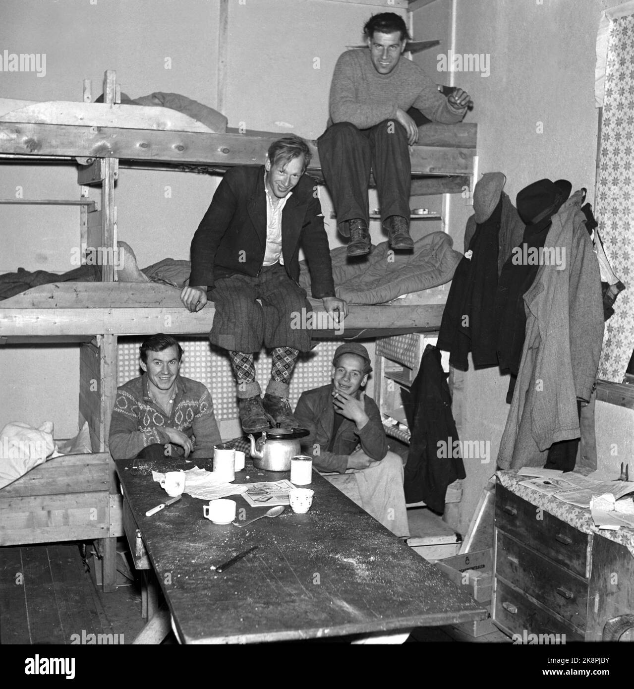 Ntb ntb daily life barracks bed interior working men hires stock