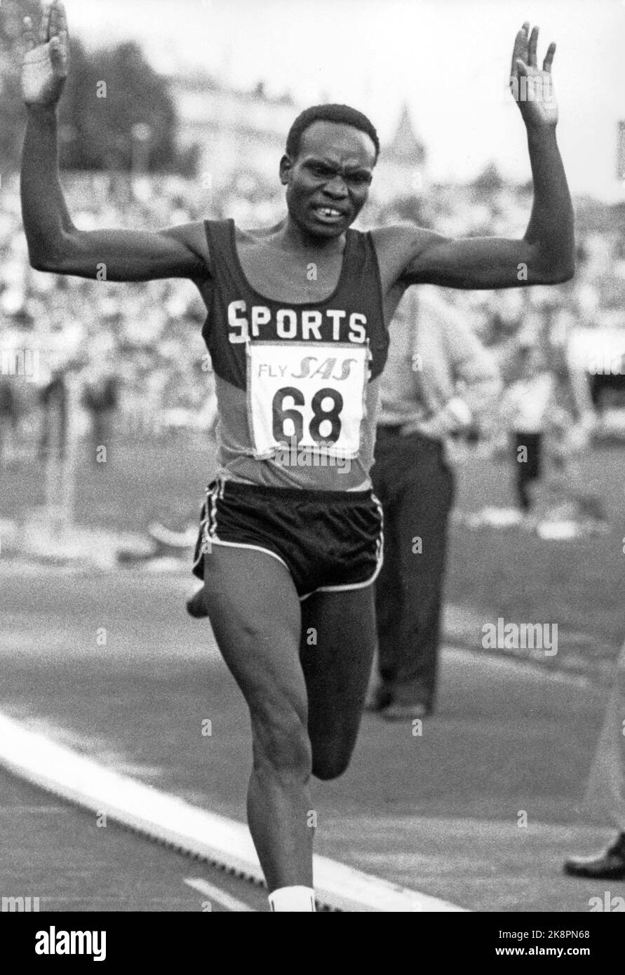 Oslo 19780628 henry rono from kenya in action ran during the athletics