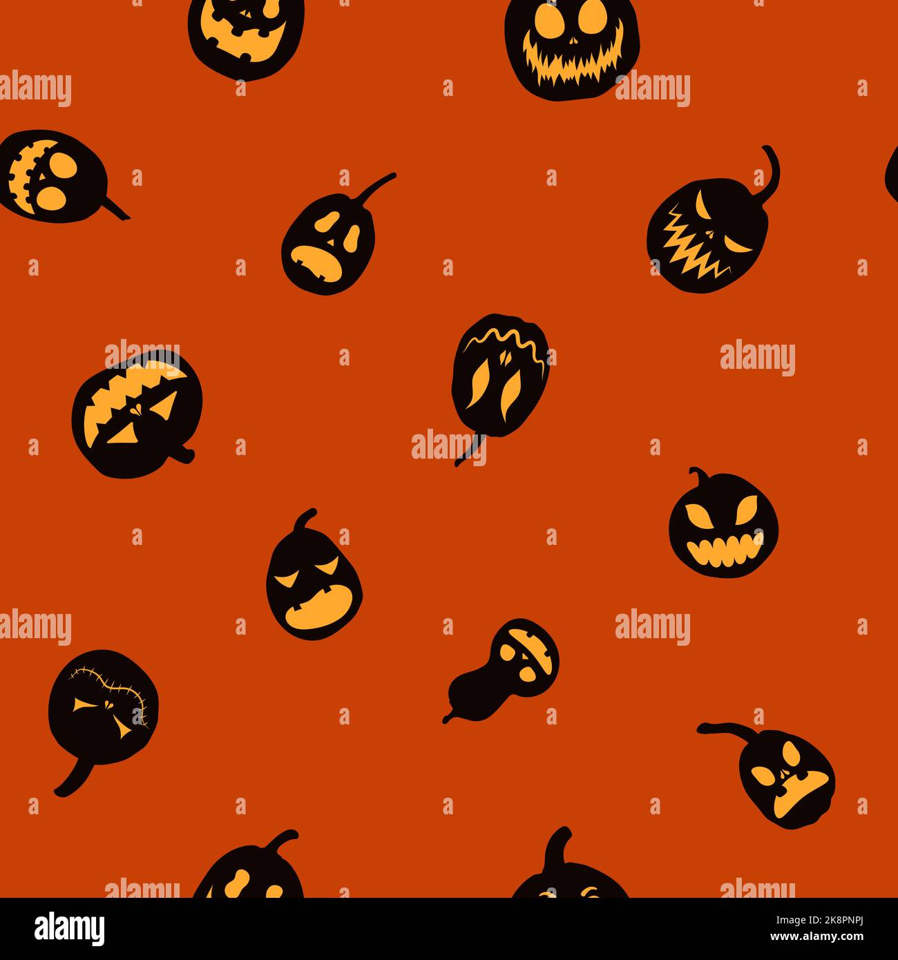 Cute pumpkins seamless pattern. Design for textile, prints for clothes. Vector illustration. Stock Vector