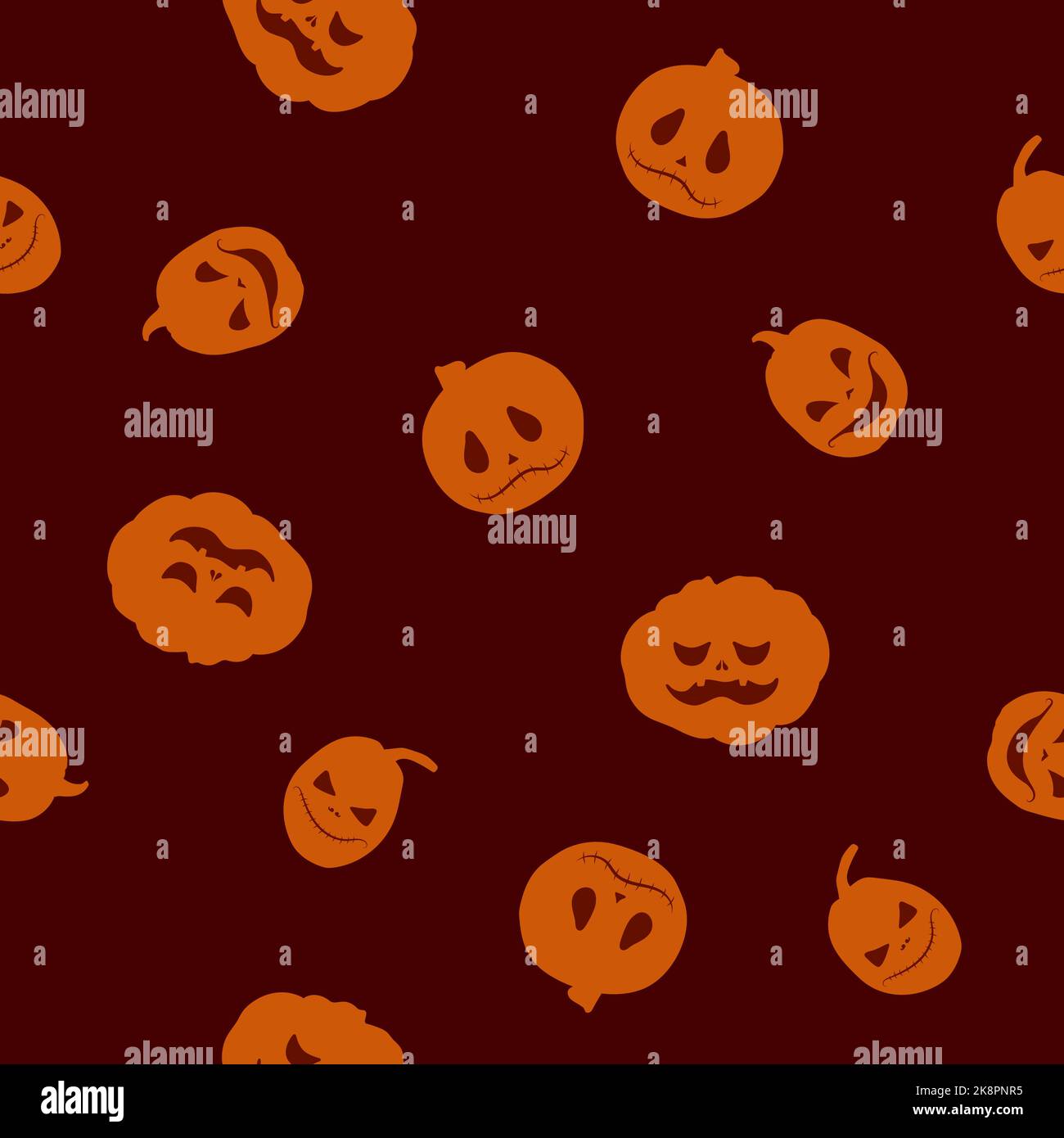 Cute pumpkins seamless pattern. Design for textile, prints for clothes. Vector illustration. Stock Vector