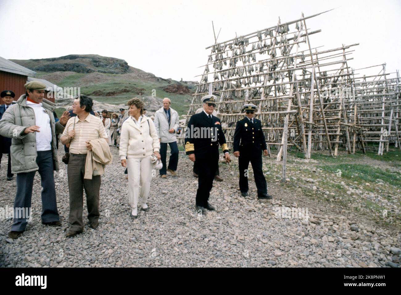 Greenland, Brattalid August 1982. King Olav and Crown Princess Sonja