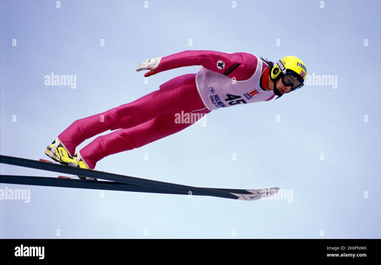 Oslo 1989 ski jumper ole christian eidhammer hires stock photography