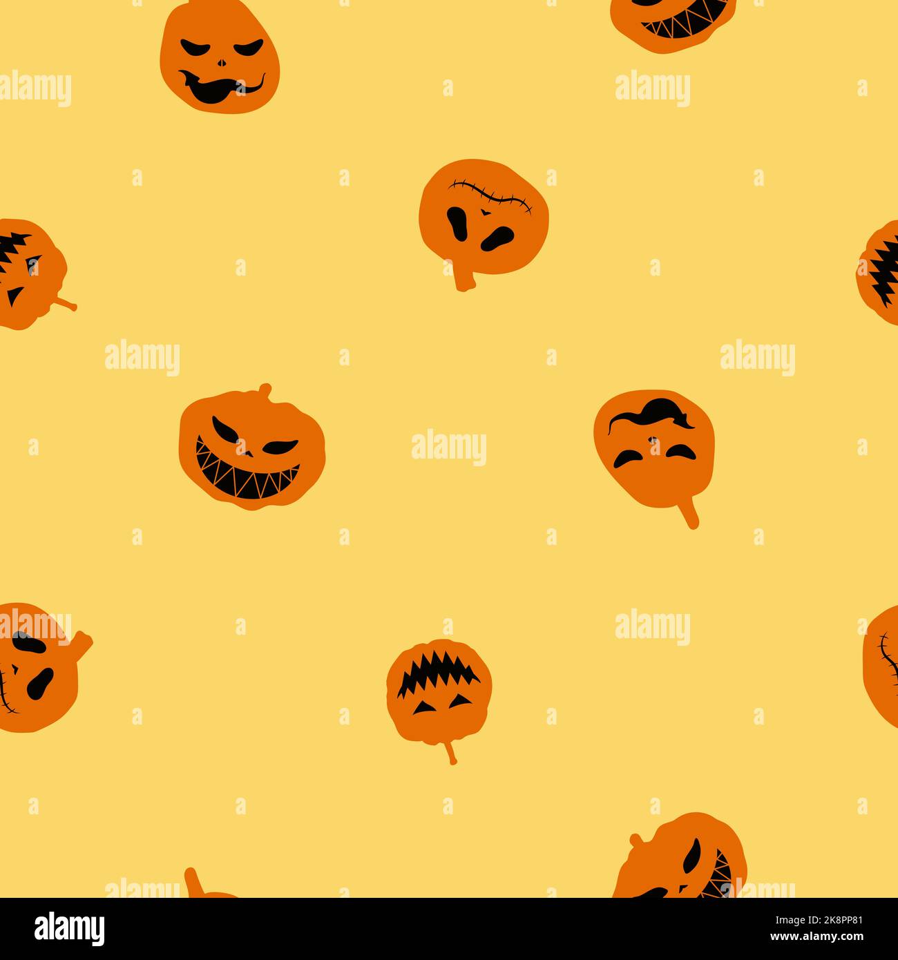 Cute pumpkins seamless pattern. Design for textile, prints for clothes. Vector illustration. Stock Vector