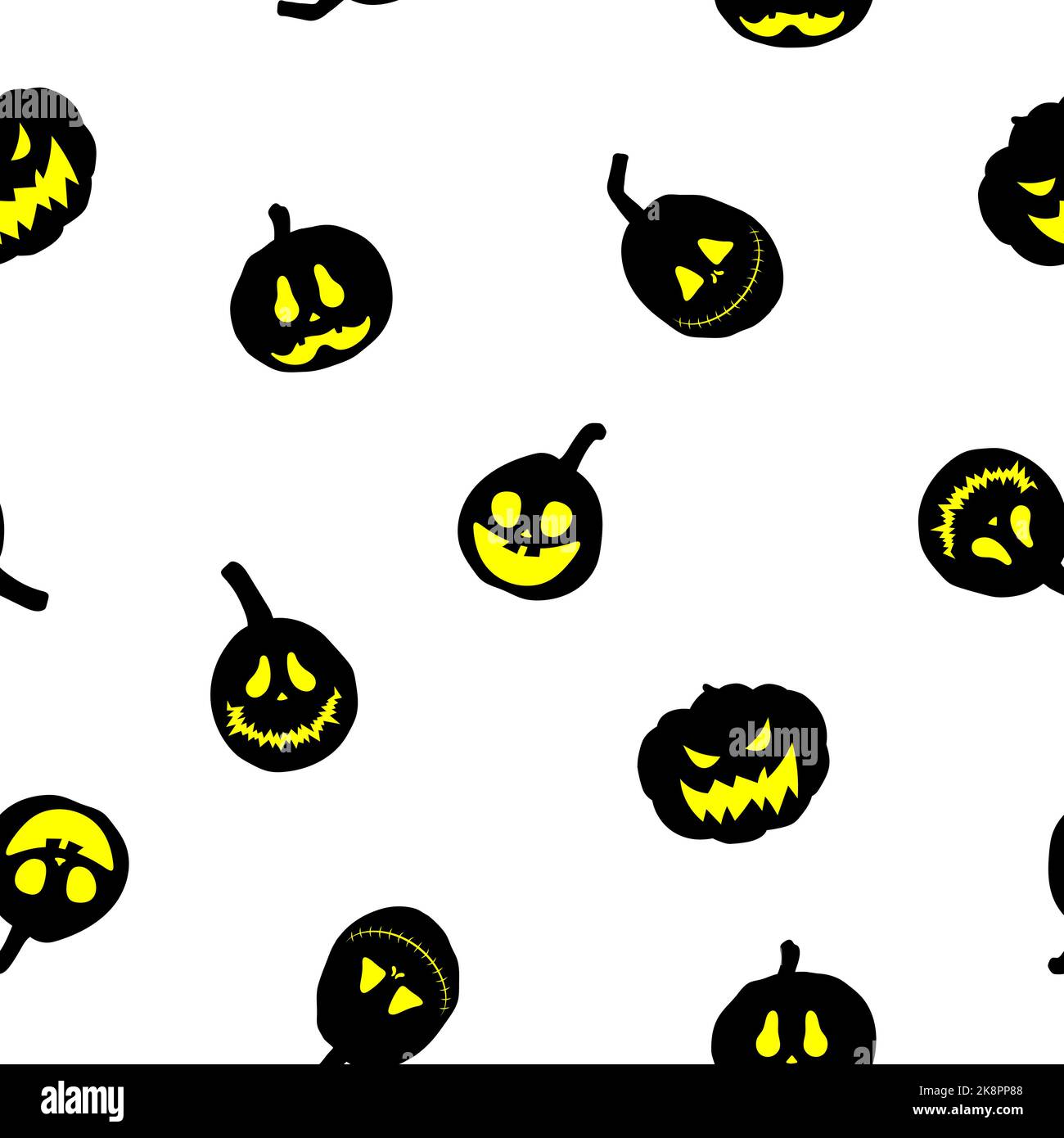 Cute pumpkins seamless pattern. Design for textile, prints for clothes. Vector illustration. Stock Vector