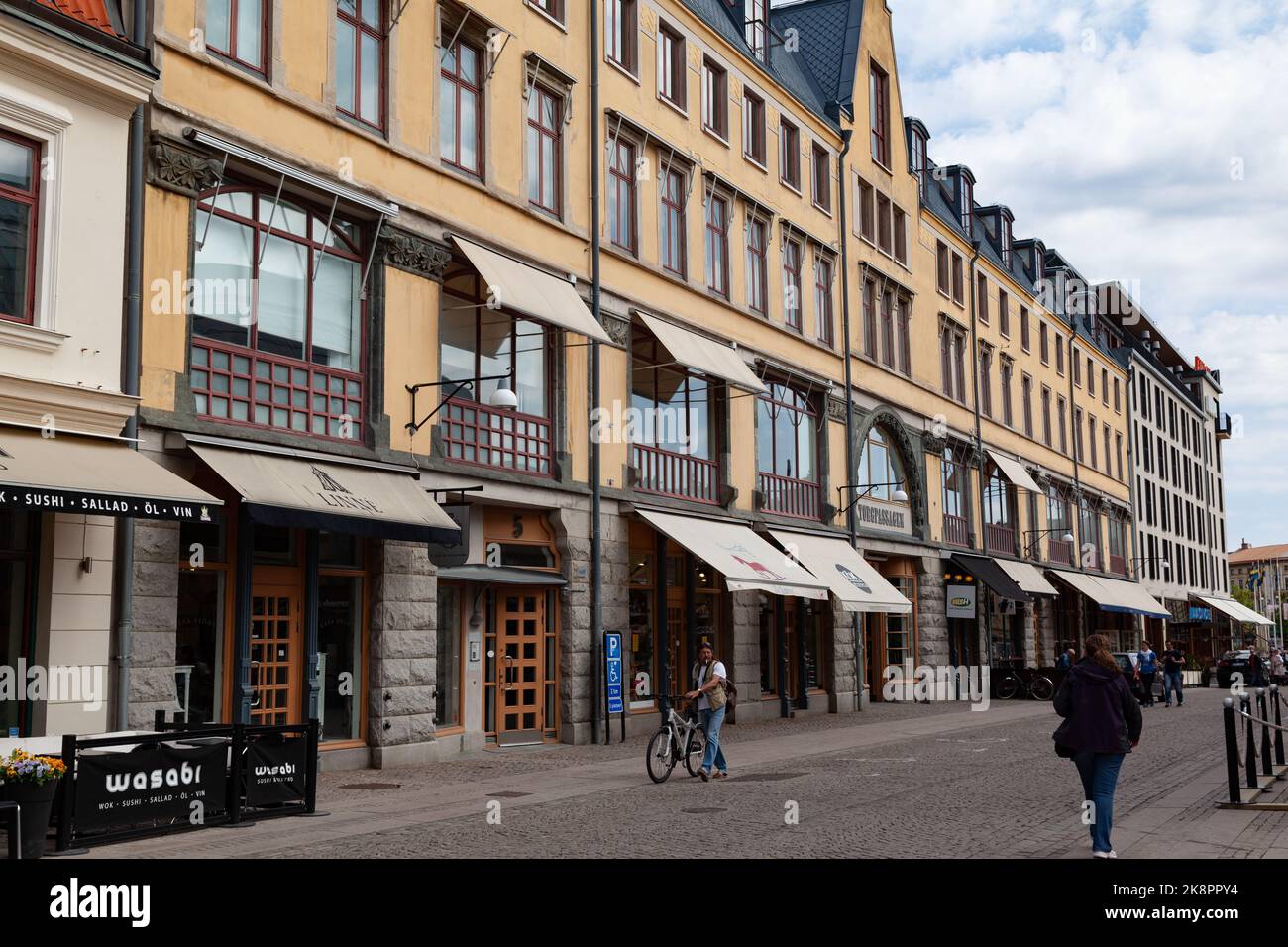 A view of the beautiful historical buildings in Gothenburg, Sweden ...