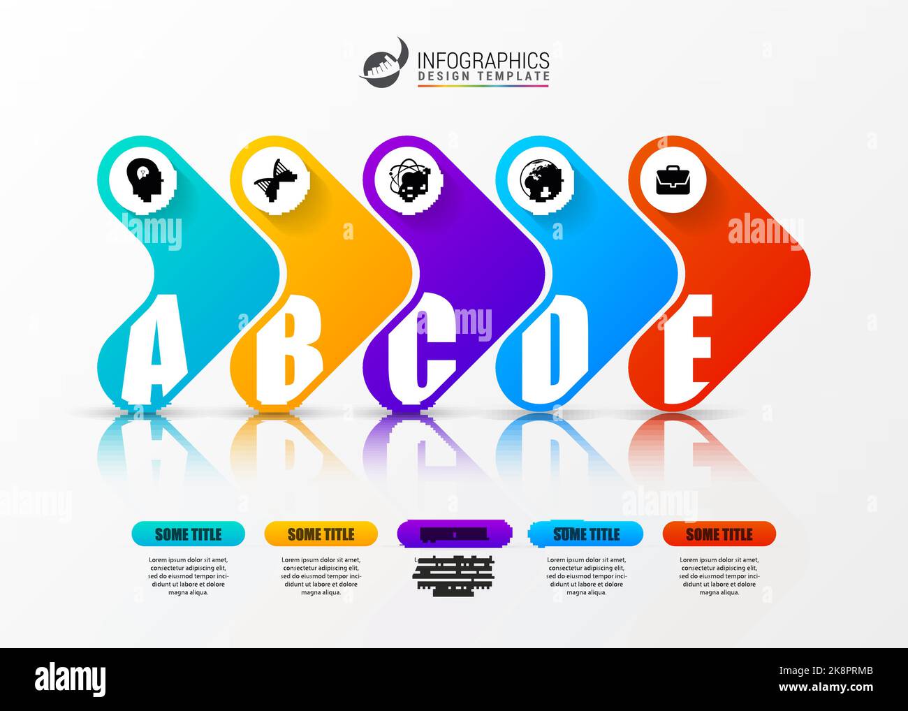 Timeline infographics. Modern design template with arrows. Vector ...