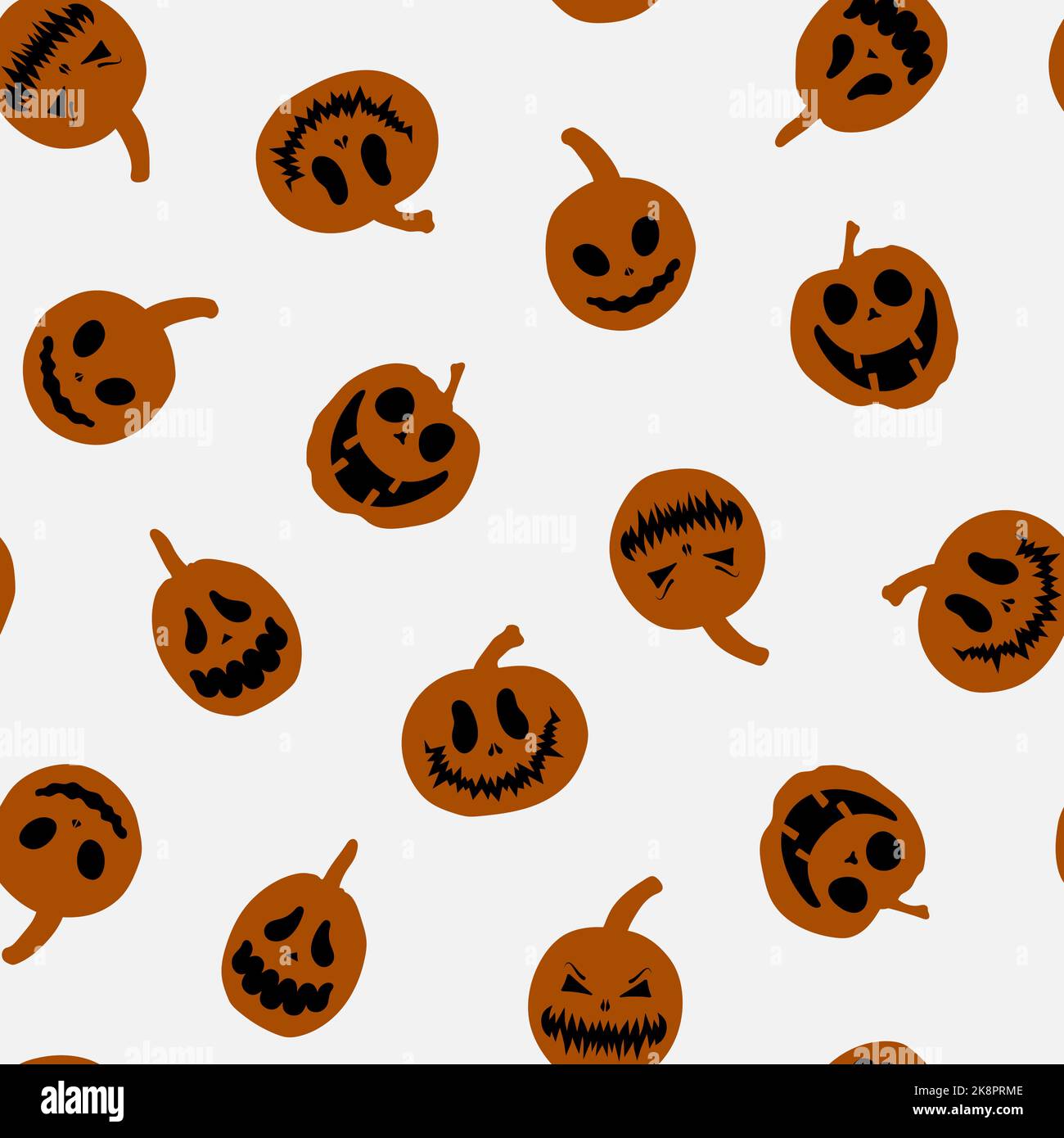 Cute pumpkins seamless pattern. Design for textile, prints for clothes. Vector illustration. Stock Vector