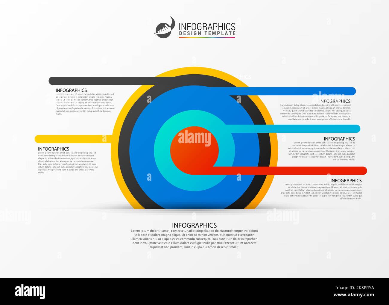 Business target marketing concept. Infographics template. Vector ...