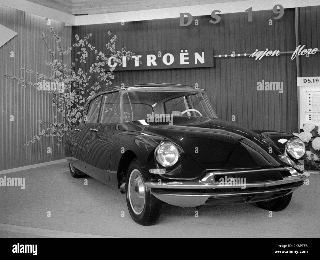 Oslo 19570503 Car show at Filipstad. Here is a classic Citroen model DS 19. Photo: NTB / NTB Stock Photo