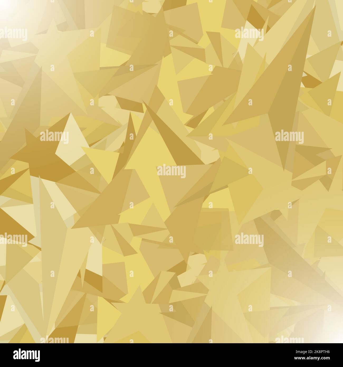 Abstract polygonal golden modern background with triangles. Vector illustration Stock Vector