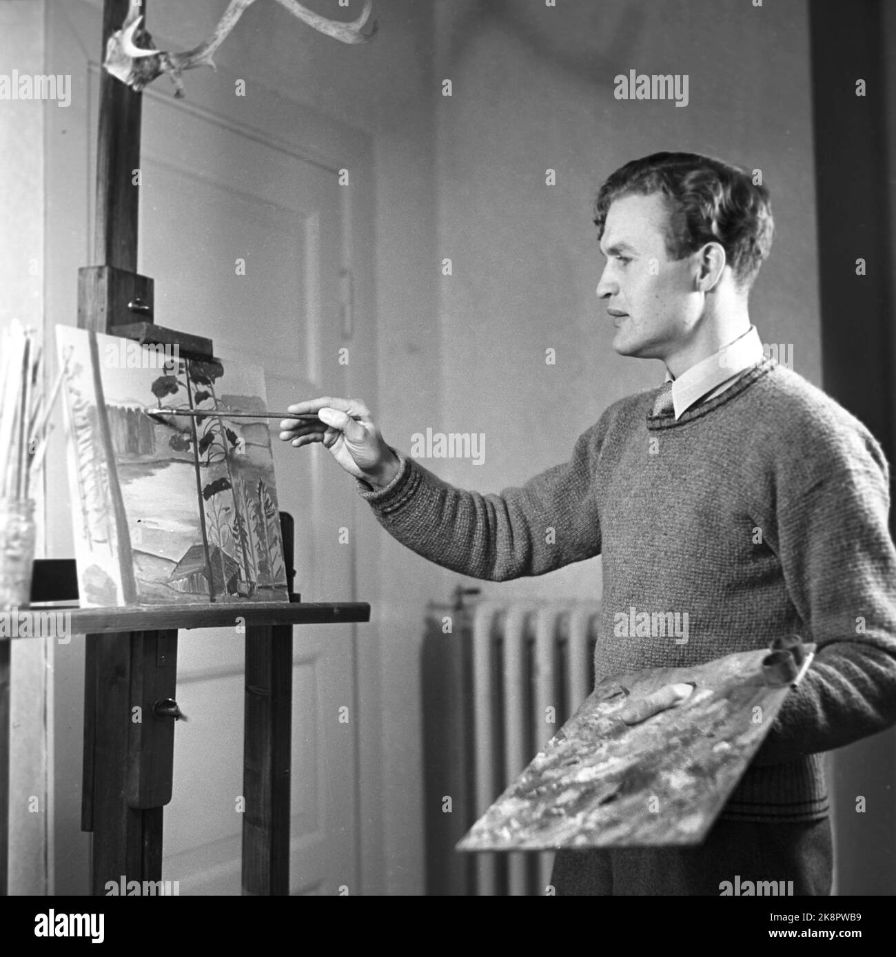 Oslo 19470310. Actor Wilfred Breistrand employed at the New Theater ...
