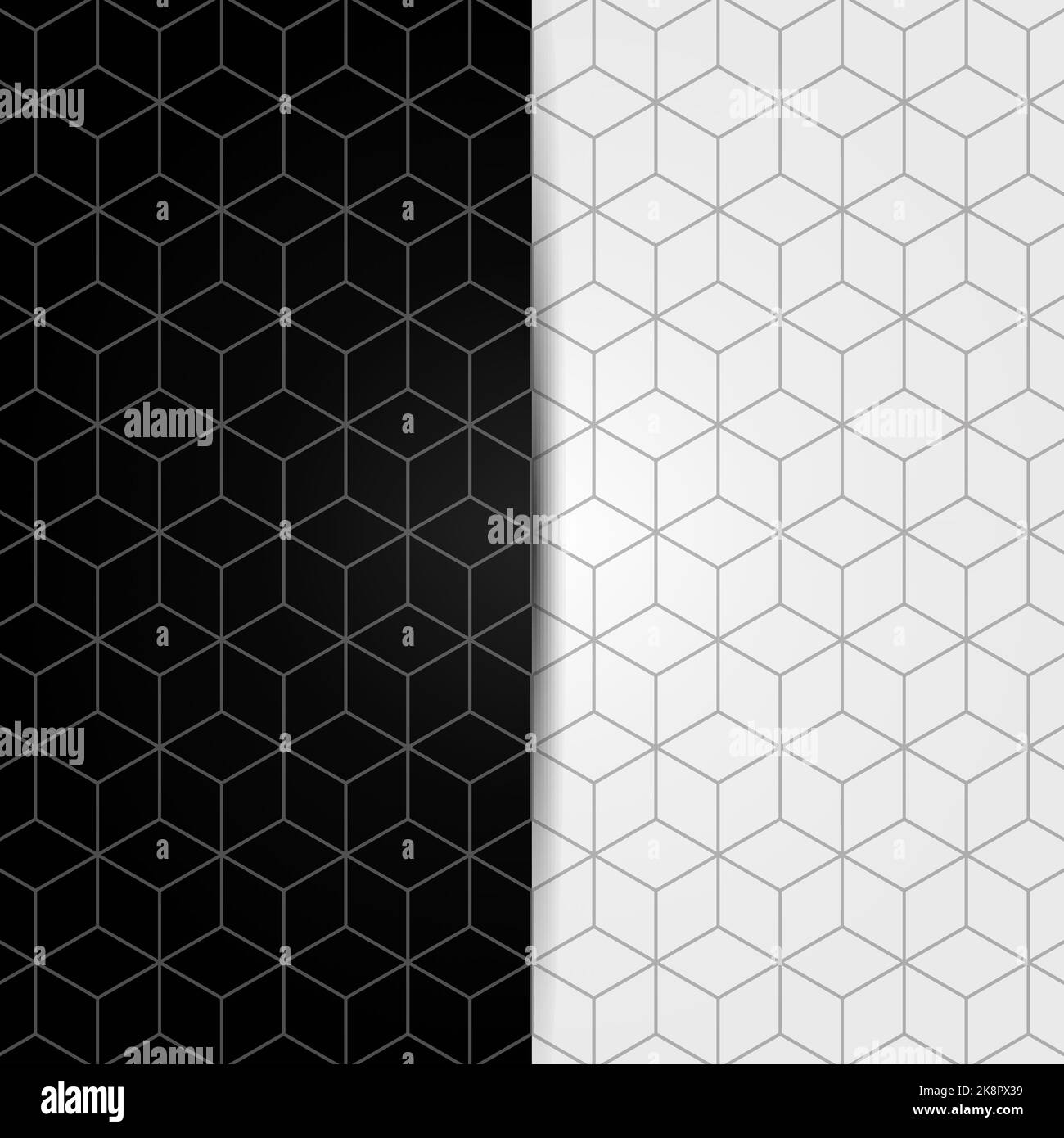 Black and white geometric seamless pattern. Vector illustration Stock Vector