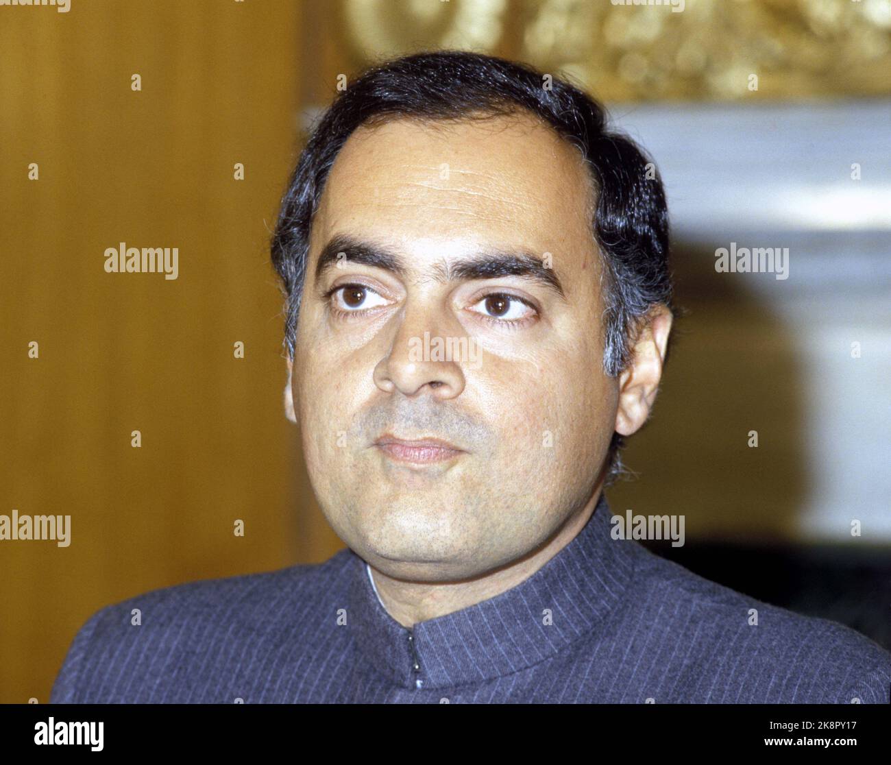 India 198602. Prime Minister Rajiv Gandhi, portrait. Photo Henrik