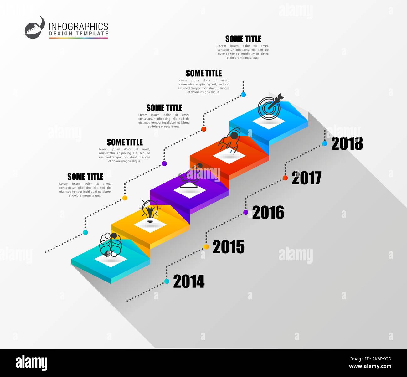Infographic business staircase concept. Modern design template. Vector